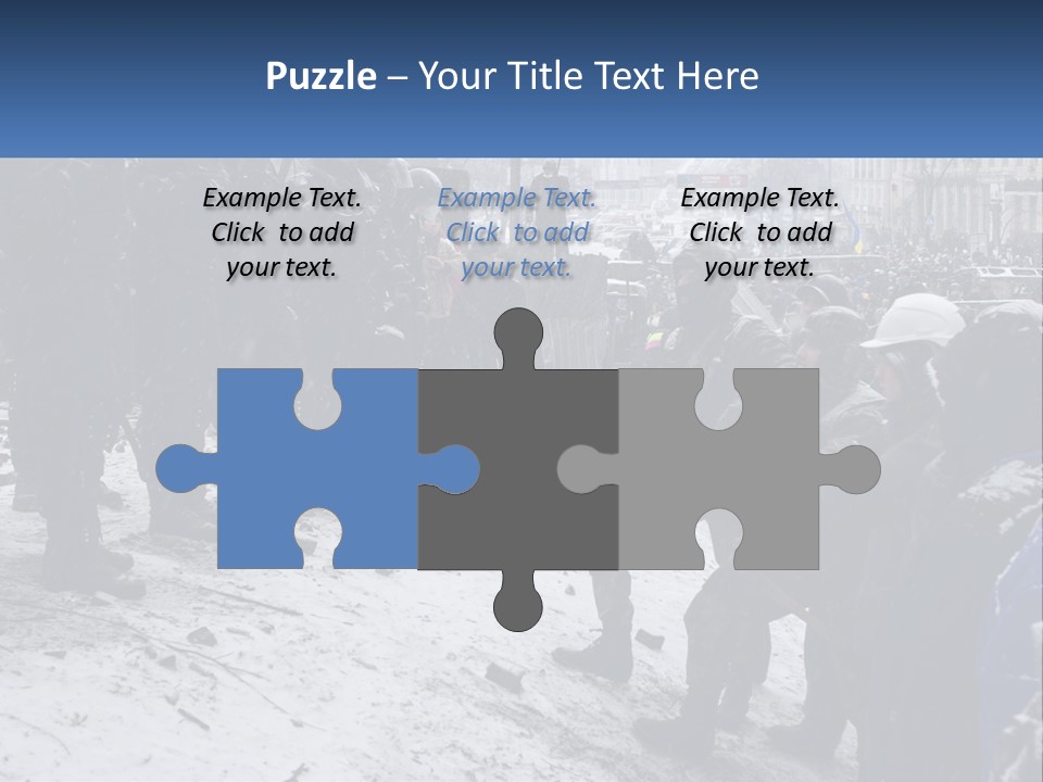 A Group Of Military Men Standing In The Snow PowerPoint Template