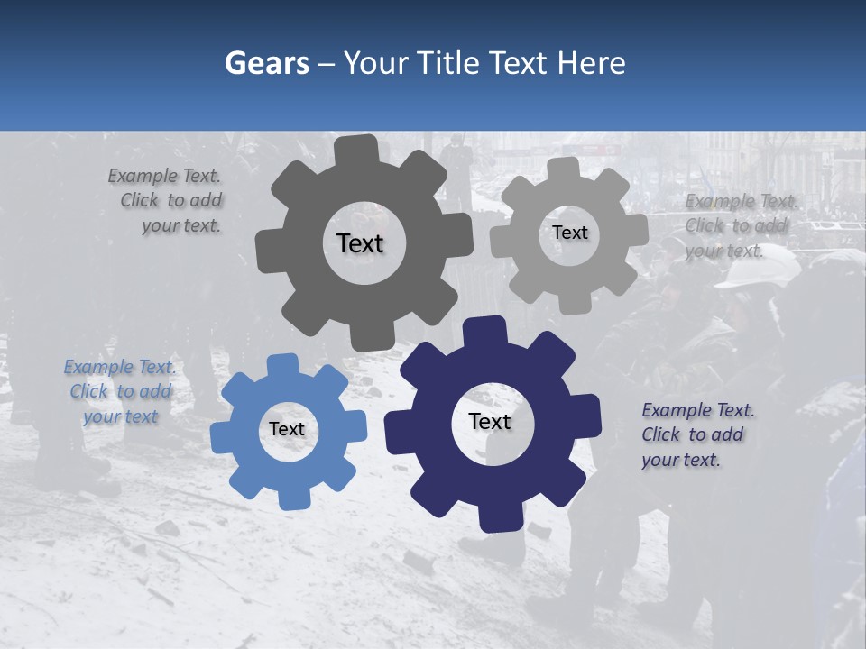 A Group Of Military Men Standing In The Snow PowerPoint Template