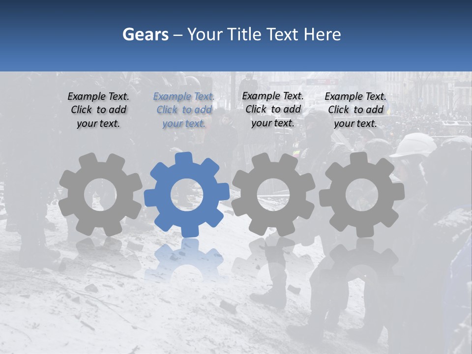 A Group Of Military Men Standing In The Snow PowerPoint Template