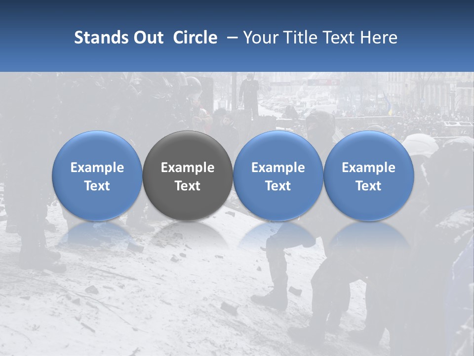 A Group Of Military Men Standing In The Snow PowerPoint Template