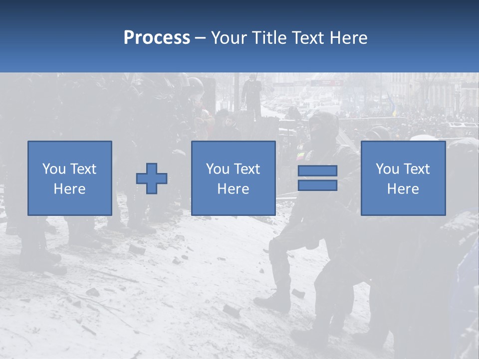 A Group Of Military Men Standing In The Snow PowerPoint Template