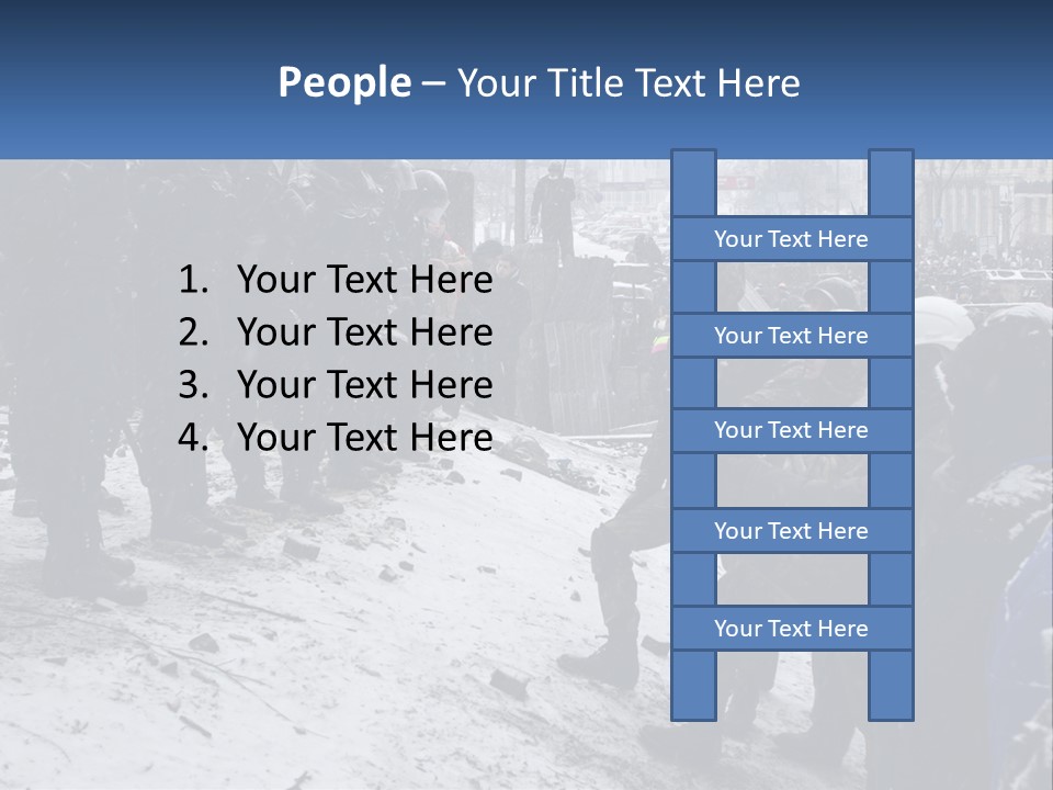 A Group Of Military Men Standing In The Snow PowerPoint Template