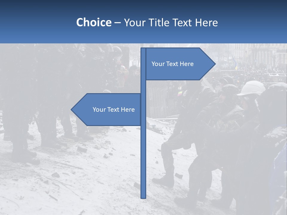 A Group Of Military Men Standing In The Snow PowerPoint Template