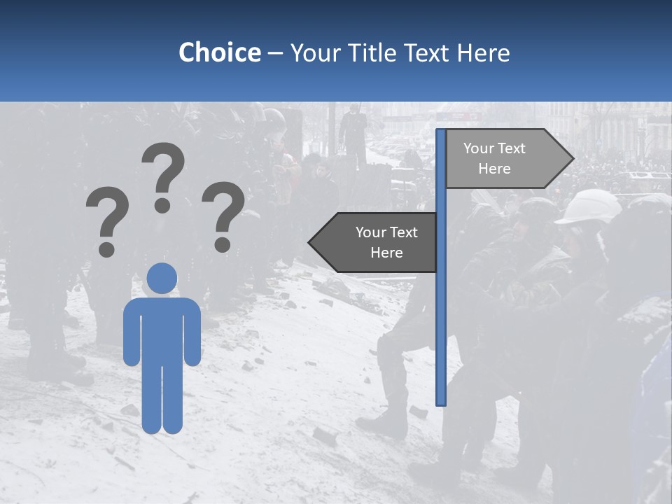 A Group Of Military Men Standing In The Snow PowerPoint Template