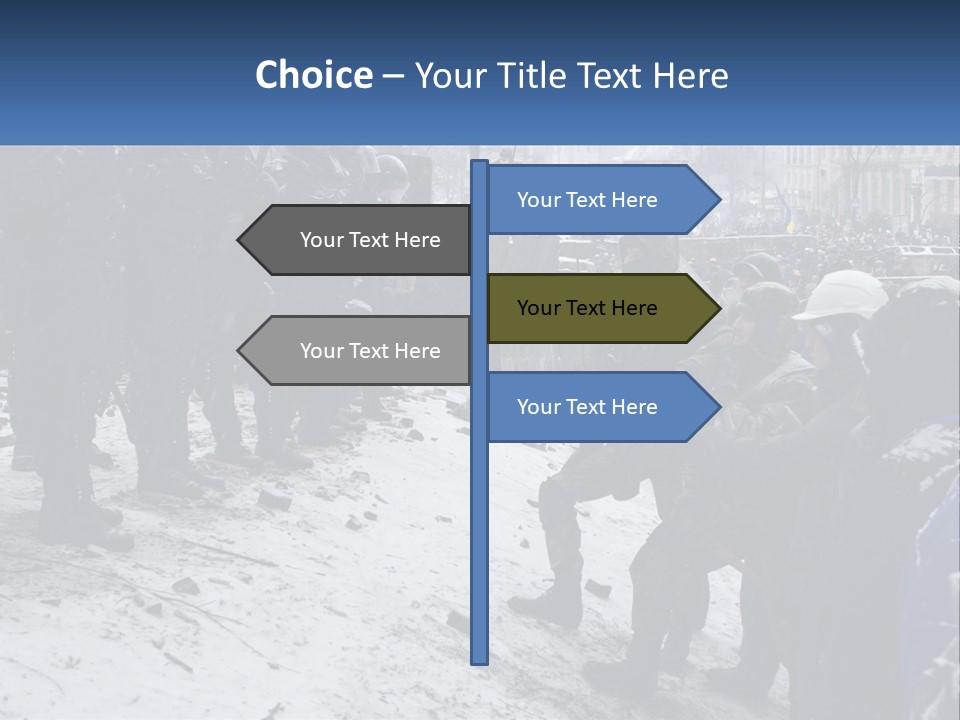 A Group Of Military Men Standing In The Snow PowerPoint Template