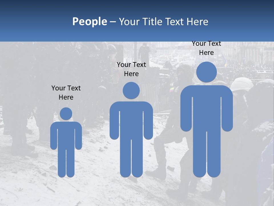 A Group Of Military Men Standing In The Snow PowerPoint Template