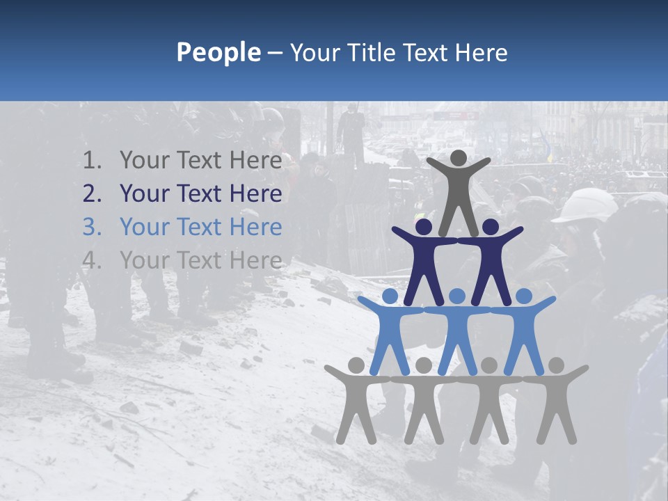 A Group Of Military Men Standing In The Snow PowerPoint Template