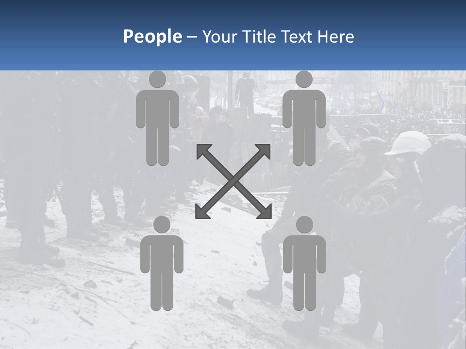 A Group Of Military Men Standing In The Snow PowerPoint Template