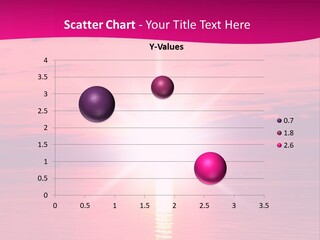 A Bright Pink Sunset Over The Ocean Powerpoint Template PowerPoint Template
