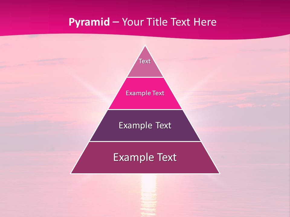 A Bright Pink Sunset Over The Ocean Powerpoint Template PowerPoint Template