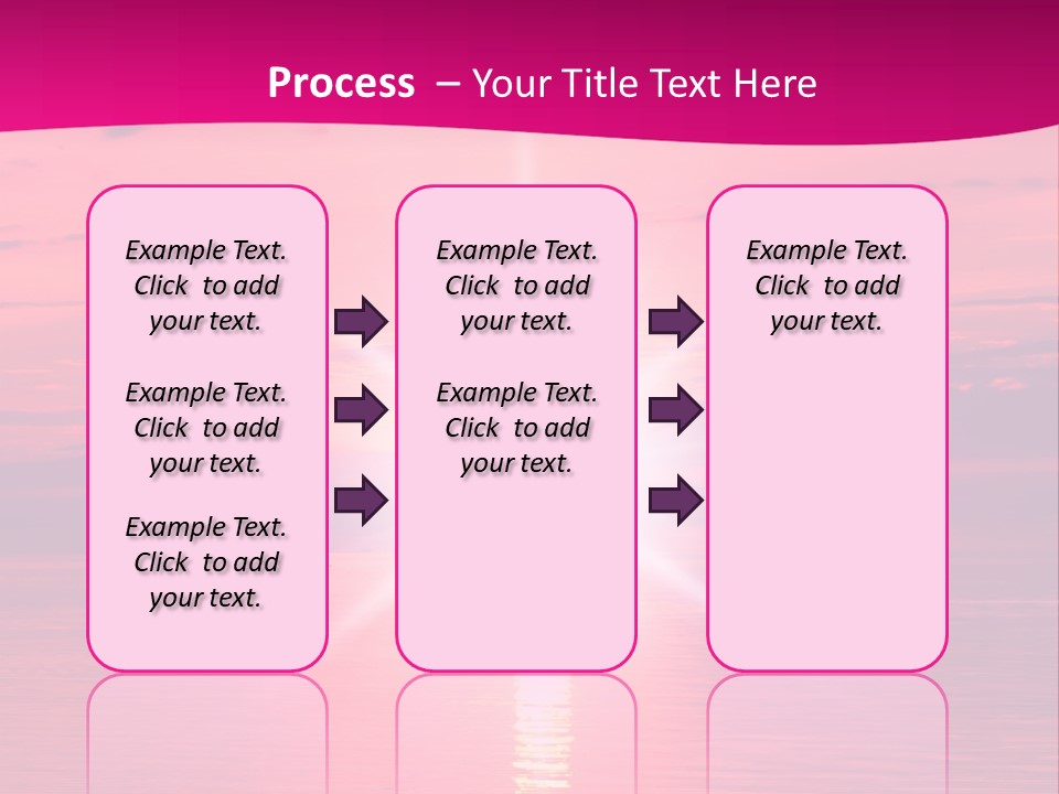 A Bright Pink Sunset Over The Ocean Powerpoint Template PowerPoint Template