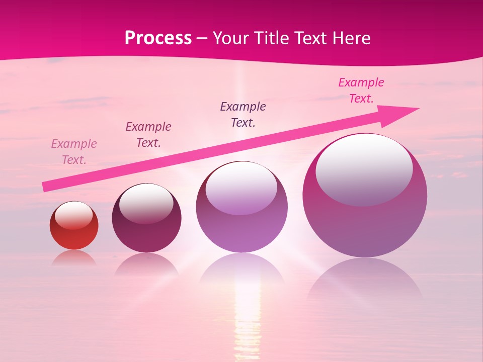 A Bright Pink Sunset Over The Ocean Powerpoint Template PowerPoint Template