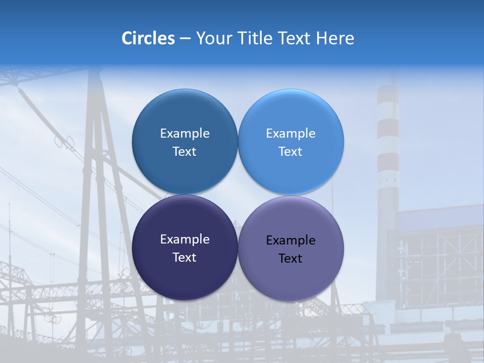 A Power Plant With A Blue Sky In The Background PowerPoint Template