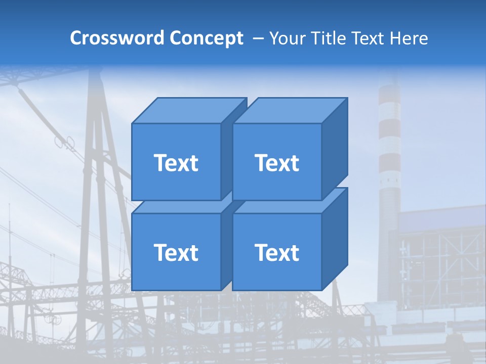A Power Plant With A Blue Sky In The Background PowerPoint Template