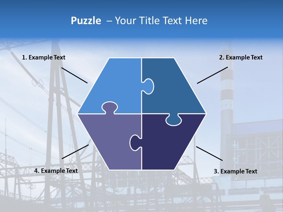 A Power Plant With A Blue Sky In The Background PowerPoint Template