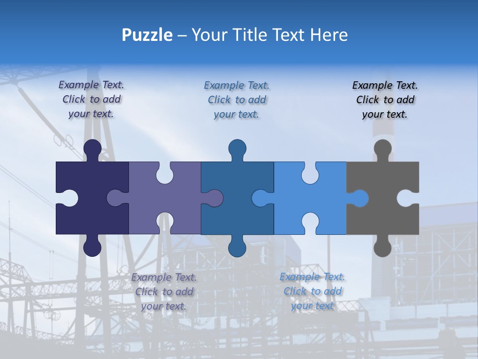 A Power Plant With A Blue Sky In The Background PowerPoint Template