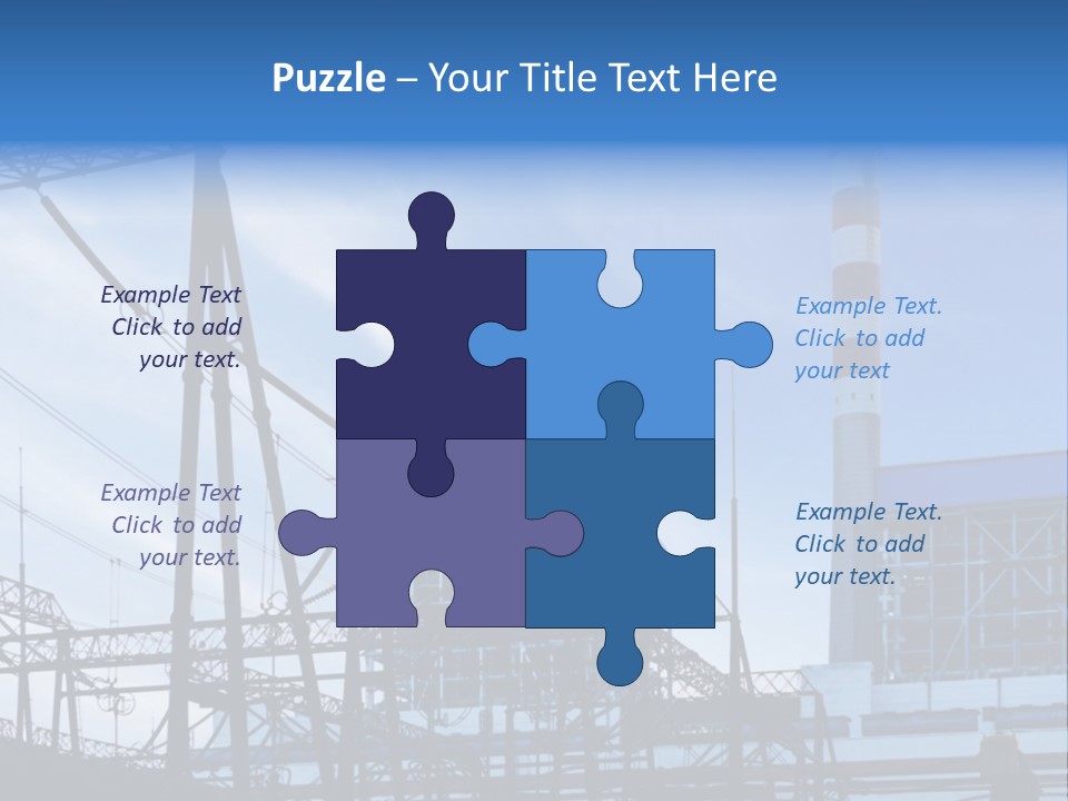 A Power Plant With A Blue Sky In The Background PowerPoint Template