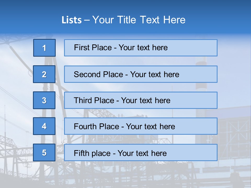 A Power Plant With A Blue Sky In The Background PowerPoint Template