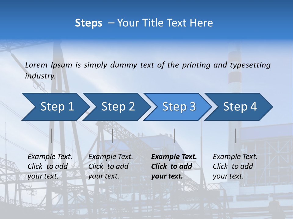 A Power Plant With A Blue Sky In The Background PowerPoint Template