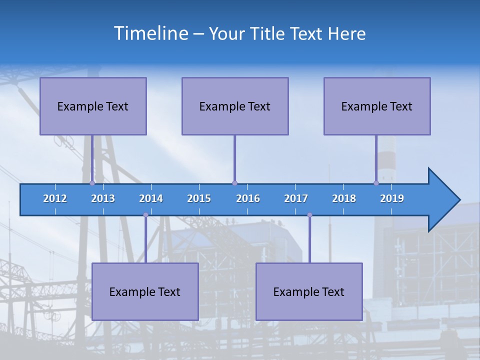 A Power Plant With A Blue Sky In The Background PowerPoint Template
