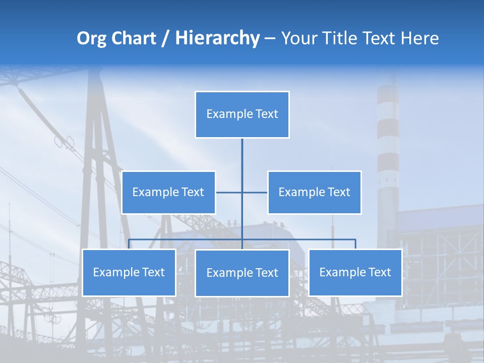 A Power Plant With A Blue Sky In The Background PowerPoint Template