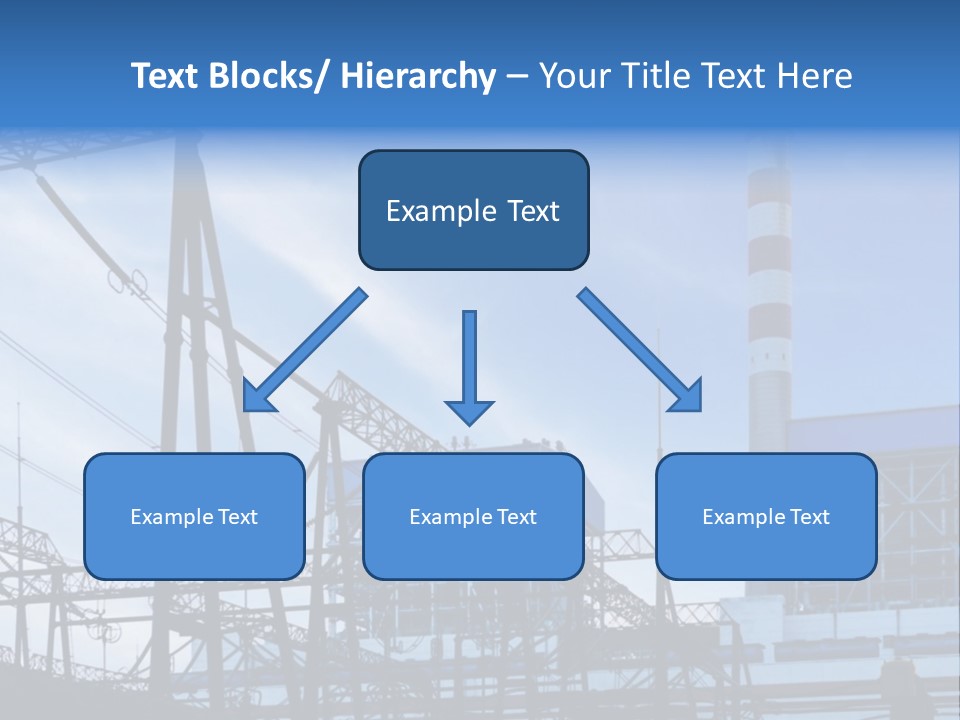 A Power Plant With A Blue Sky In The Background PowerPoint Template