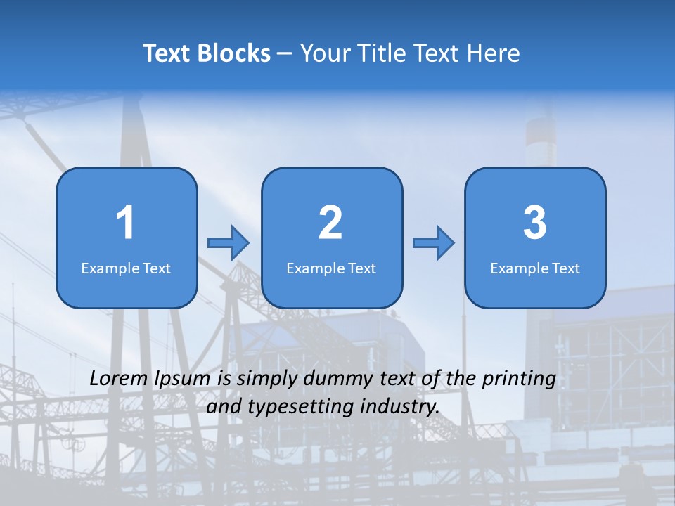 A Power Plant With A Blue Sky In The Background PowerPoint Template