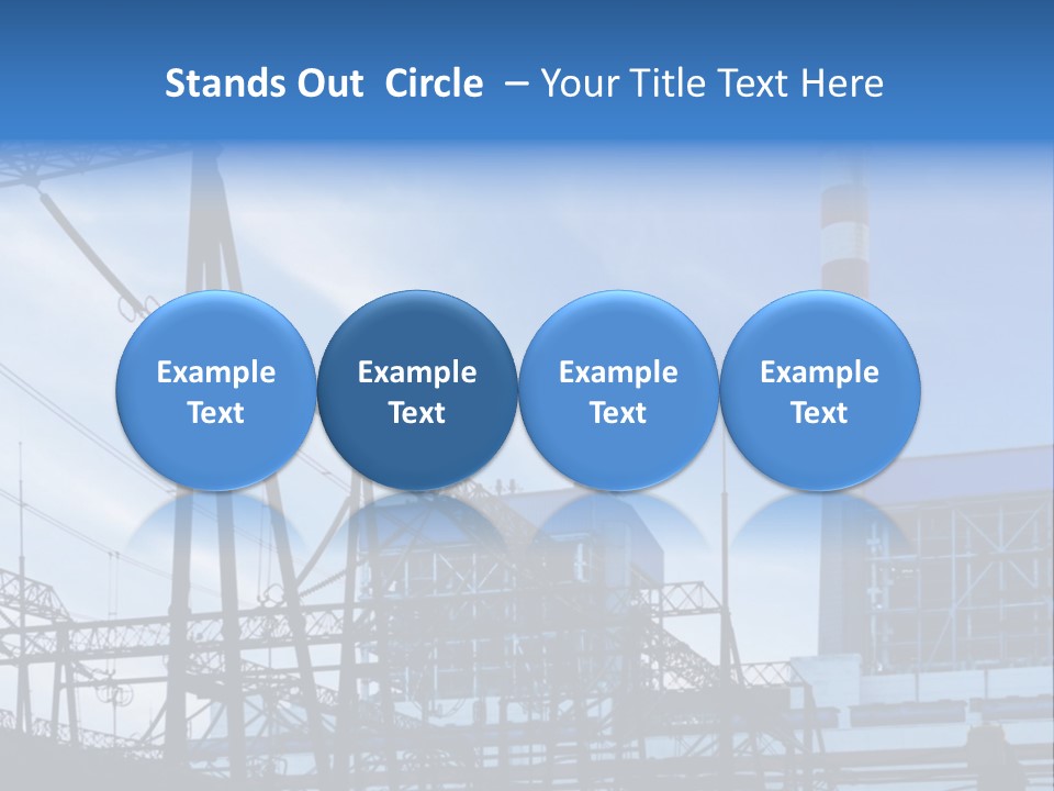 A Power Plant With A Blue Sky In The Background PowerPoint Template