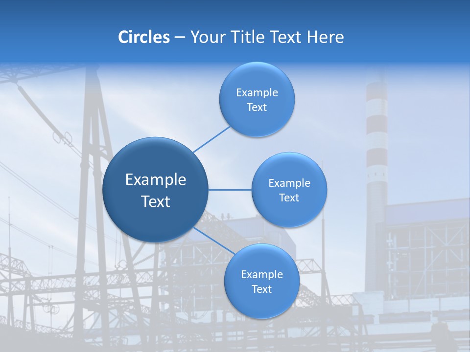 A Power Plant With A Blue Sky In The Background PowerPoint Template