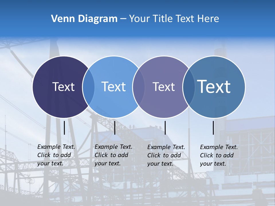 A Power Plant With A Blue Sky In The Background PowerPoint Template