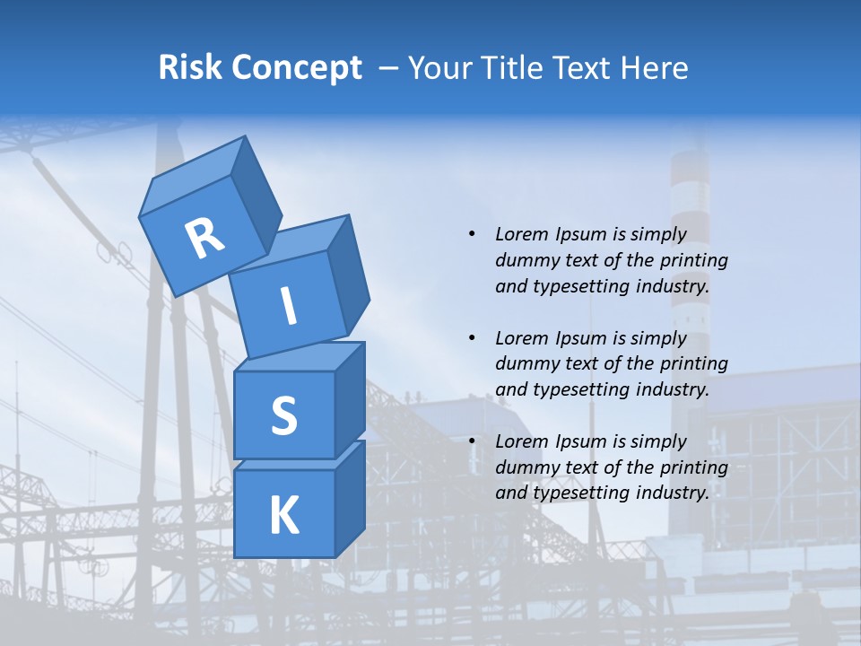 A Power Plant With A Blue Sky In The Background PowerPoint Template