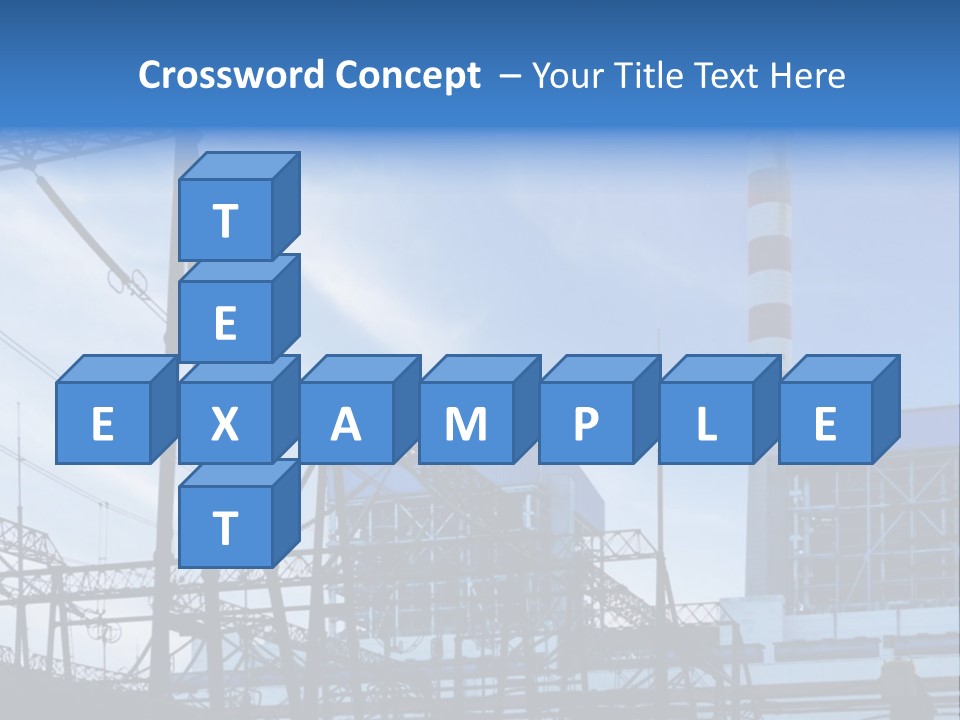 A Power Plant With A Blue Sky In The Background PowerPoint Template