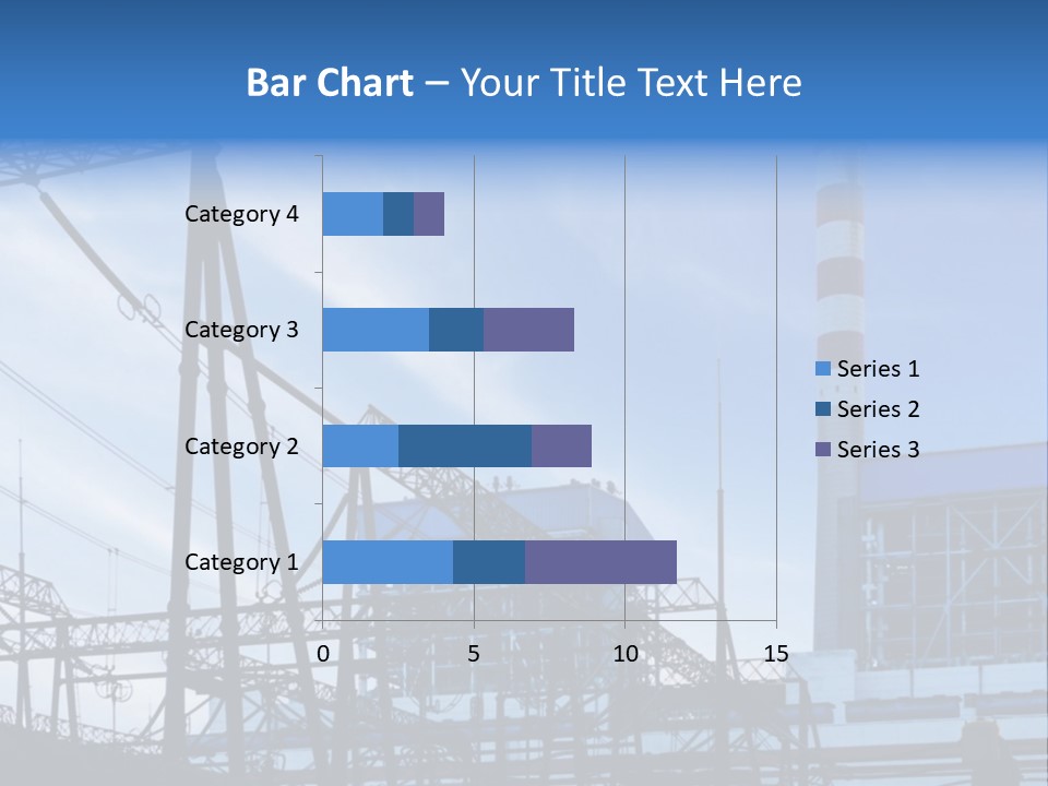 A Power Plant With A Blue Sky In The Background PowerPoint Template
