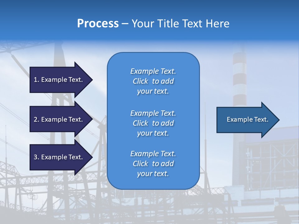 A Power Plant With A Blue Sky In The Background PowerPoint Template