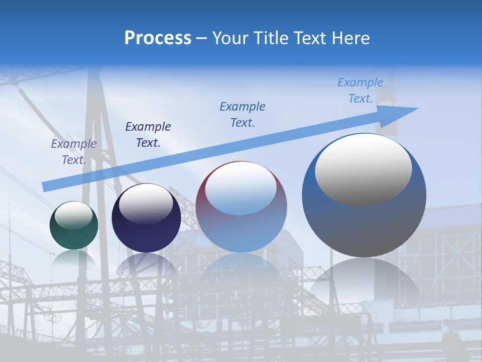 A Power Plant With A Blue Sky In The Background PowerPoint Template