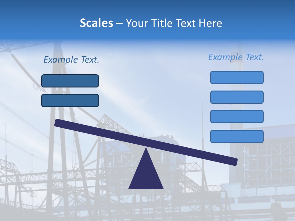 A Power Plant With A Blue Sky In The Background PowerPoint Template