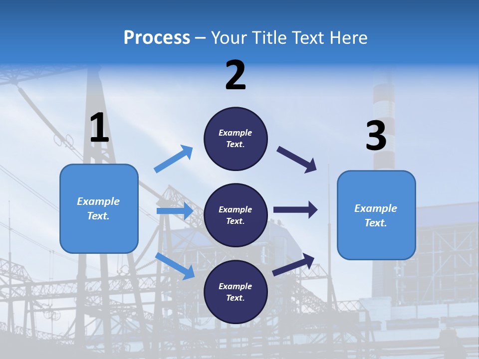 A Power Plant With A Blue Sky In The Background PowerPoint Template