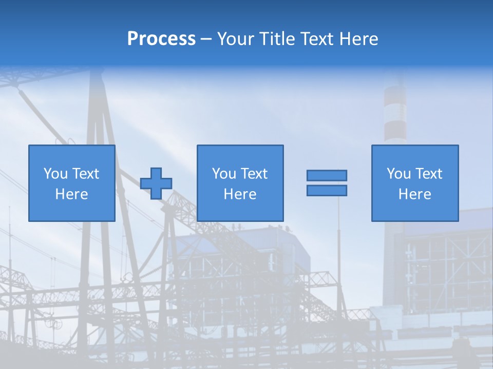 A Power Plant With A Blue Sky In The Background PowerPoint Template