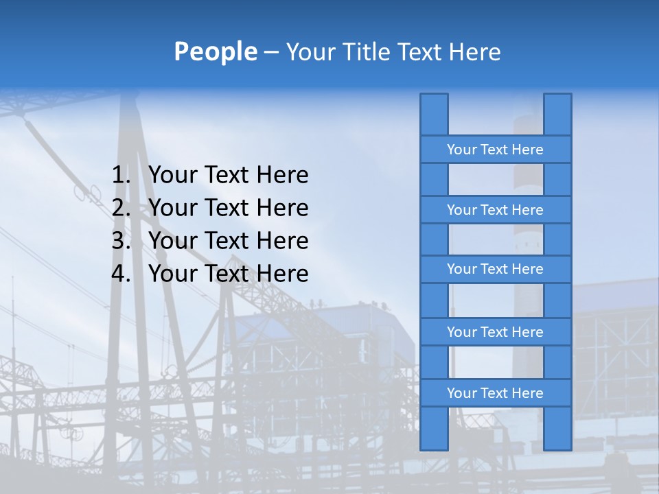 A Power Plant With A Blue Sky In The Background PowerPoint Template