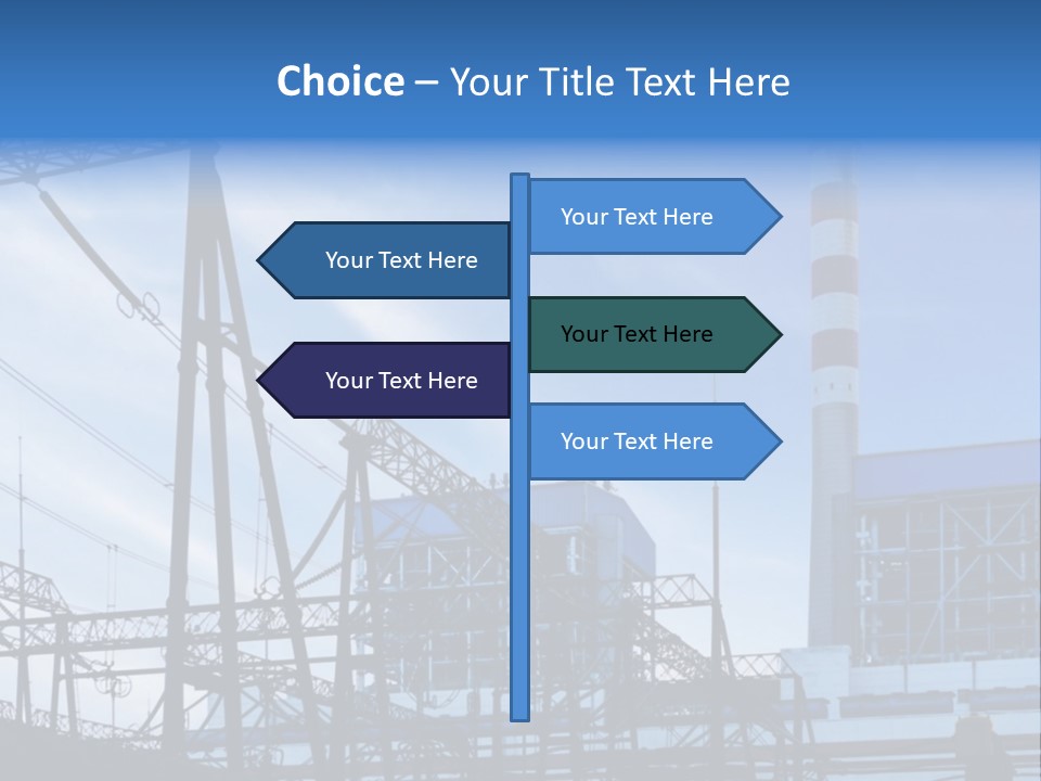 A Power Plant With A Blue Sky In The Background PowerPoint Template