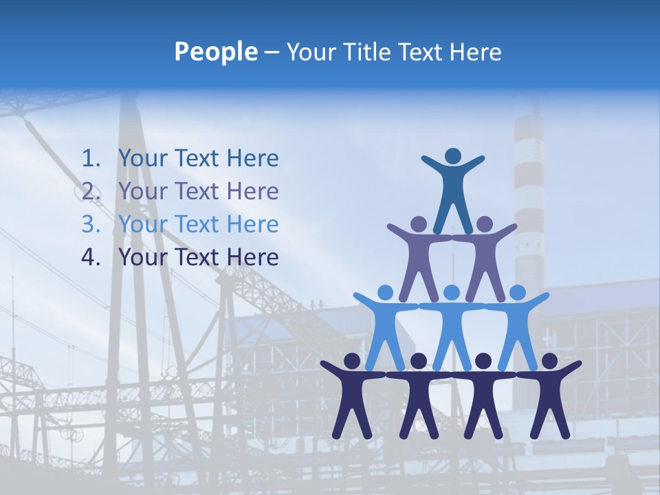 A Power Plant With A Blue Sky In The Background PowerPoint Template