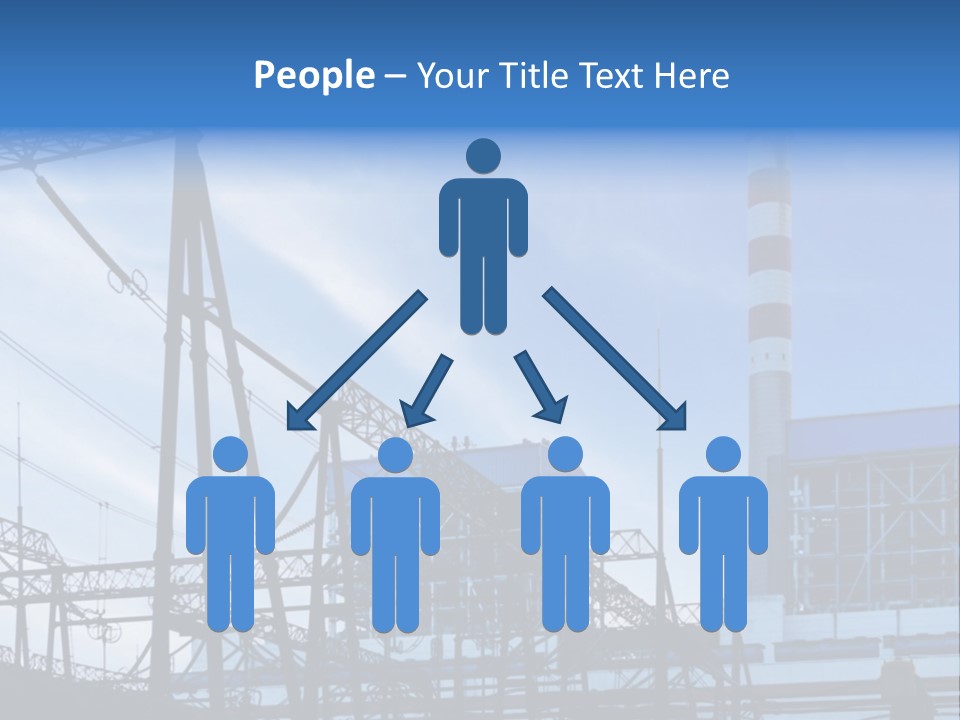 A Power Plant With A Blue Sky In The Background PowerPoint Template