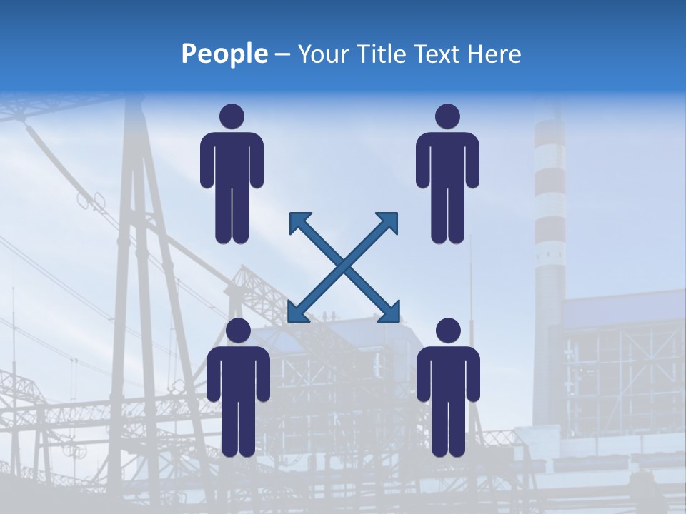 A Power Plant With A Blue Sky In The Background PowerPoint Template