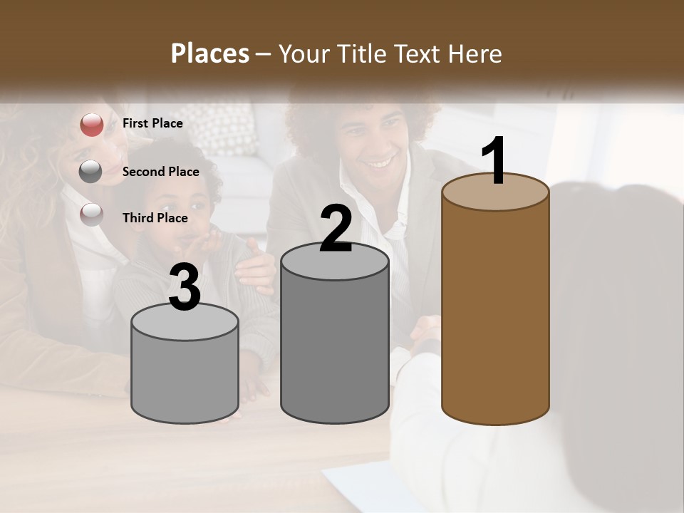 A Group Of People Sitting Around A Wooden Table PowerPoint Template