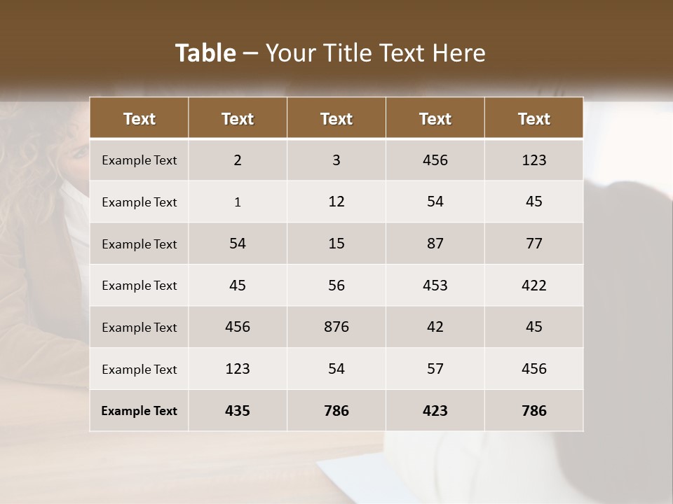 A Group Of People Sitting Around A Wooden Table PowerPoint Template