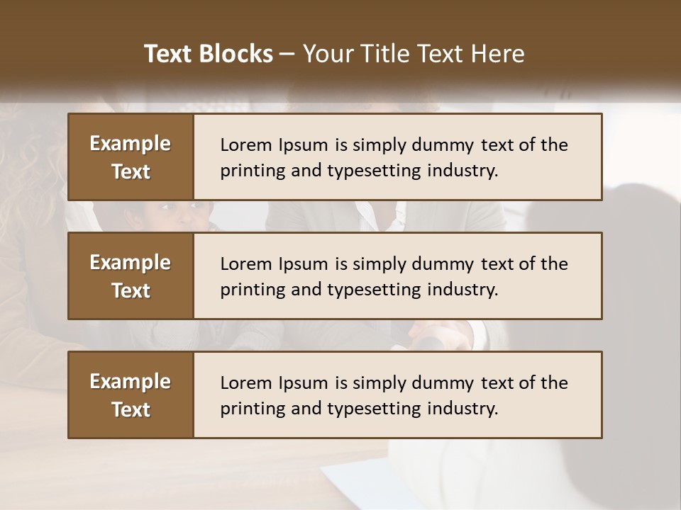 A Group Of People Sitting Around A Wooden Table PowerPoint Template