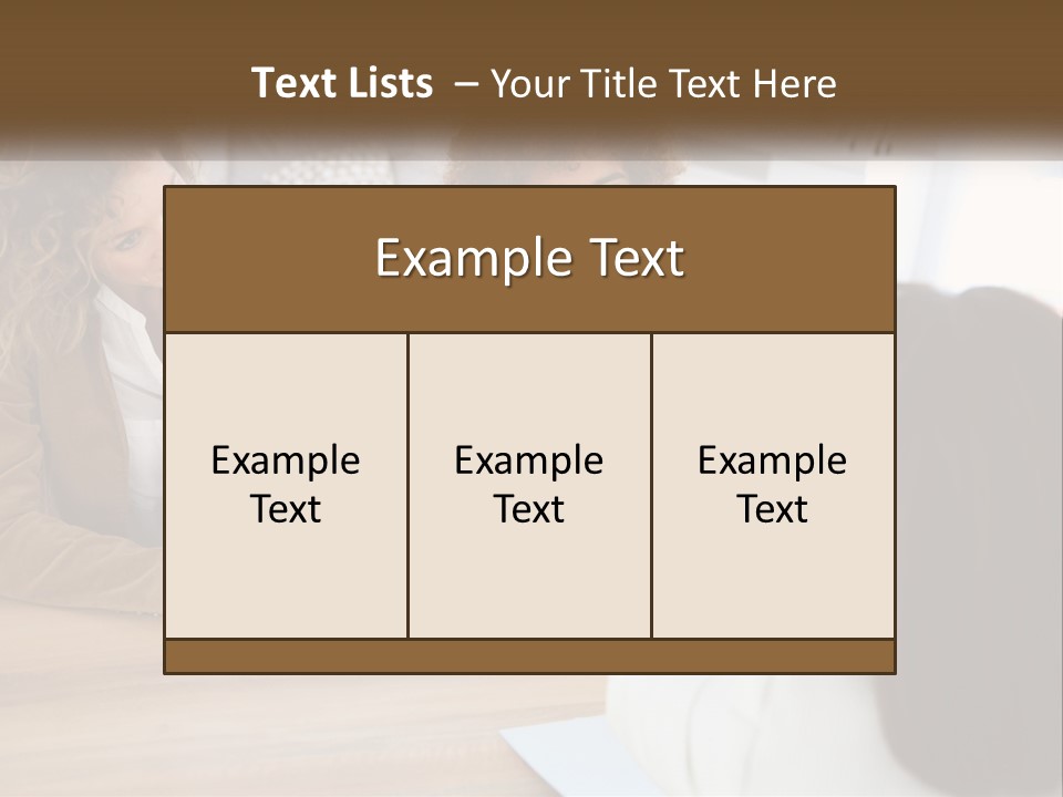 A Group Of People Sitting Around A Wooden Table PowerPoint Template