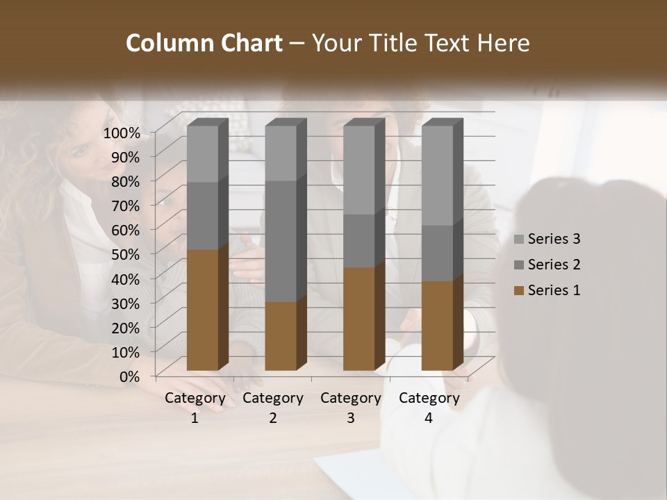A Group Of People Sitting Around A Wooden Table PowerPoint Template
