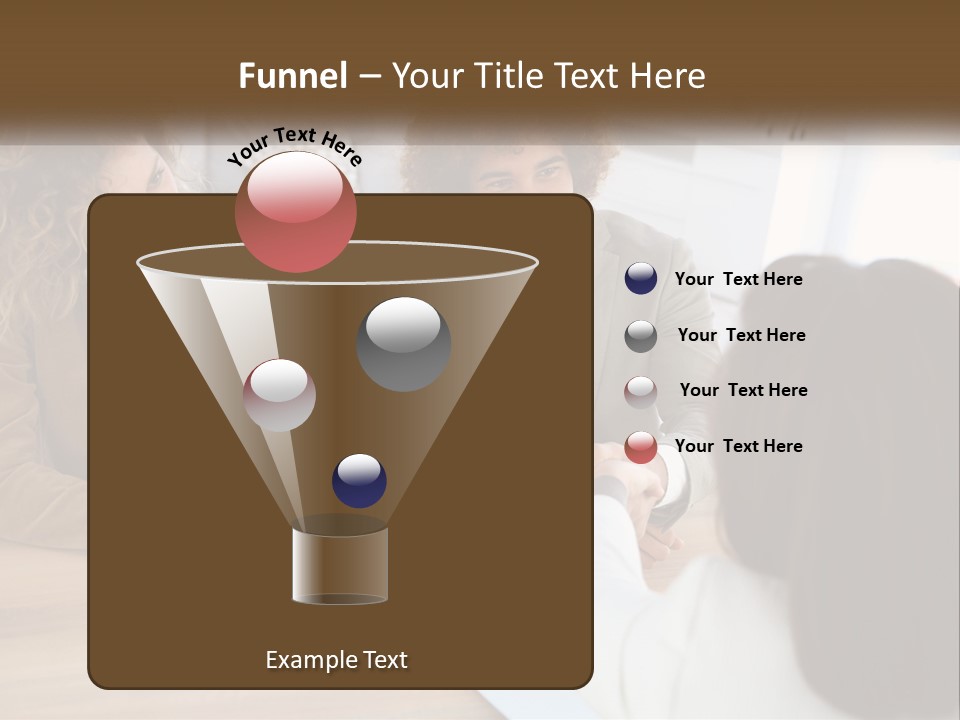 A Group Of People Sitting Around A Wooden Table PowerPoint Template