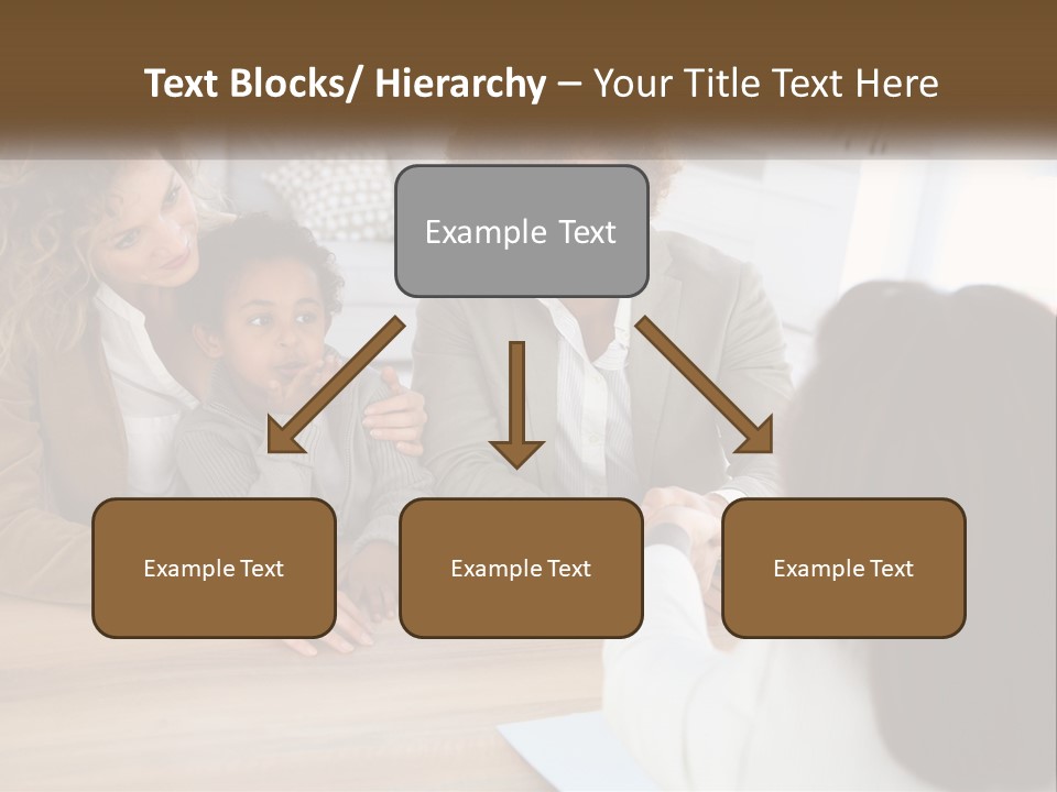 A Group Of People Sitting Around A Wooden Table PowerPoint Template